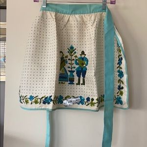 Vintage Linen Apron with Original Tag